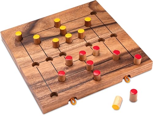 LOGOPLAY Mühle Gr. XL mit klappbarem Spielbrett für 2 Spieler - Strategiespiel aus Holz LOGOPLAY Mühle Gr. XL mit klappbarem Spielbrett für 2 Spieler - Strategiespiel aus Holz von LOGOPLAY