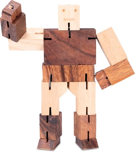 LOGOPLAY Robot Puzzle -L- 3D Puzzle - Knobelspiel aus Holz mit Mehreren Spielvarianten von LOGOPLAY
