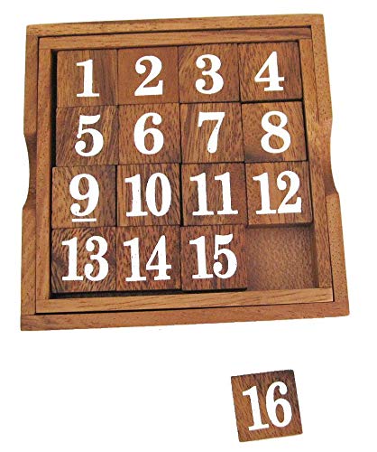 LOGOPLAY Slide 15 - Schiebespiel - Rechenspiel - Denkspiel - Knobelspiel - Geduldspiel - Logikspiel aus Holz mit weißen Zahlen LOGOPLAY Slide 15 - Schiebespiel - Rechenspiel - Denkspiel - Knobelspiel - Geduldspiel - Logikspiel aus Holz mit weißen Zahlen von LOGOPLAY
