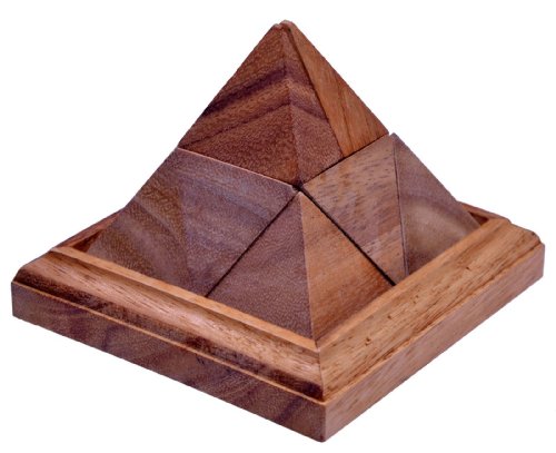 LOGOPLAY Spitze Pyramide - 3D Puzzle - Denkspiel - Knobelspiel - Geduldspiel - Logikspiel aus Holz von LOGOPLAY