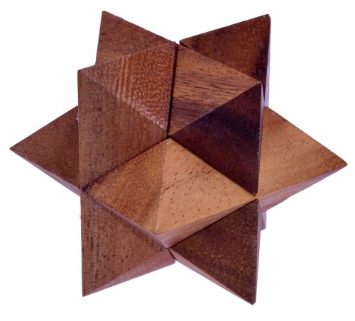 Stern Gr. M - Star - 3D Puzzle - Denkspiel - Knobelspiel - Geduldspiel - Logikspiel aus Holz von LOGOPLAY