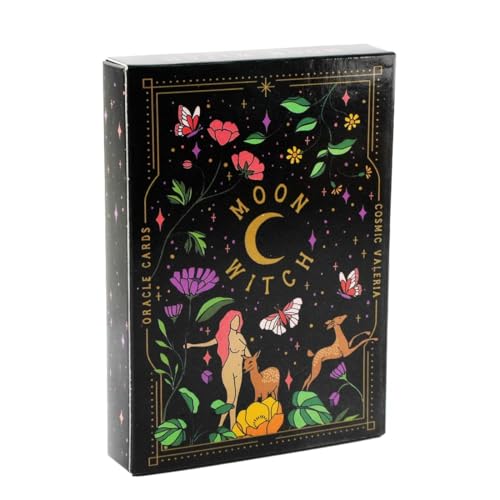 LOHOM Tarotkarten,Tarot Karten für Anfänger,Moon Witch Oracle,Hexen Tarot,42 Blätter von LOHOM