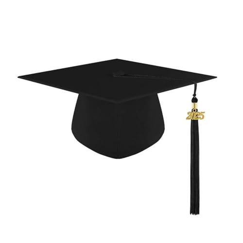LOIJMK Kind 212 Mädchen Unisex Größe verstellbar Vorschule Kindergarten mit 2022 Hut Graduierung Quaste elastische Jahreskappe Kinderhüte & Mützen Hut Mütze Mädchen (Black, One Size) von LOIJMK