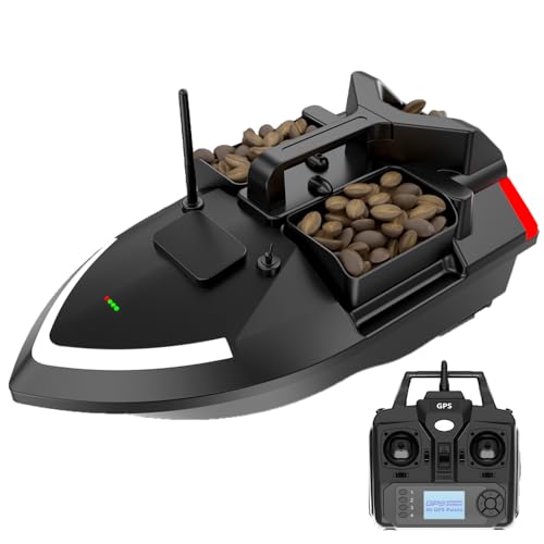 LOKEEVAN 500M 12000mAh Futterboot mit GPS, 2 kg Tragkraft 40 Positionspunkte Ferngesteuertes Köderboot mit 3 Köderboxen, Auto Cruise Automatische Rückkehr bei niedrigem Batteriestand, V020 LOKEEVAN 500M 12000mAh Futterboot mit GPS, 2 kg Tragkraft 40 Positionspunkte Ferngesteuertes Köderboot mit 3 Köderboxen, Auto Cruise Automatische Rückkehr bei niedrigem Batteriestand, V020 von LOKEEVAN