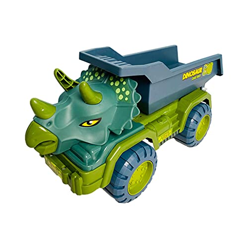F Fityle Autos Spielzeug für 3 4 Jahre alte Kleinkinder Jungen und Mädchen Geschenk, Großer Transportwagen Zurückziehen Dinosaurier Autos Fahrzeuge Spielset - Muldenkipper B von LOL-FUN