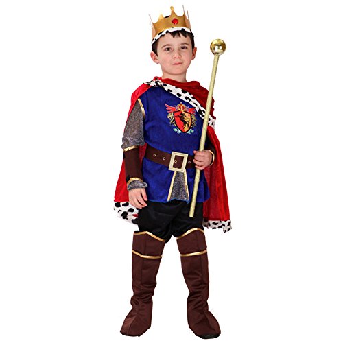 LOLANTA 7 STÜCKE Jungen Mittelalterlichen Prinz König Kostüm Kind Halloween Prinz Cosplay Kostüm von LOLANTA