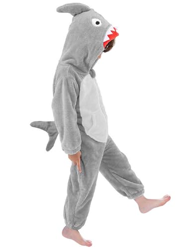 LOLANTA Haifisch-Kostüm für Kinder, Cosplay, Kostüm, weicher Einteiler, Halloween, Einteiler, Grau, 6–7 Jahre LOLANTA Haifisch-Kostüm für Kinder, Cosplay, Kostüm, weicher Einteiler, Halloween, Einteiler, Grau, 6–7 Jahre von LOLANTA