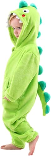 LOLANTA Kinder Grün Dinosaurier Kostüm, Kinder Tier Flanell Strampler Overall, 1-2 Jahre, Grün, Etikettengröße XS LOLANTA Kinder Grün Dinosaurier Kostüm, Kinder Tier Flanell Strampler Overall, 1-2 Jahre, Grün, Etikettengröße XS von LOLANTA
