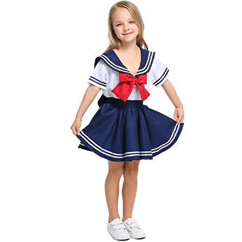 LOLANTA Kinder Matrosenanzug,Japanische Schulmädchenuniform,Halloween Karneval Anime Cosplay Kostüm von LOLANTA