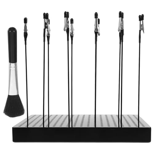 LOLIPPYY 1 Satz Modellfarbbasis reinigungsbürste Metallmalerei Modellierung von Teilen Metall Memo-Clip Airbrush Hobby Model Teile Metall Memo -Halter -Metall Memohalter Kunststoff Black von LOLIPPYY
