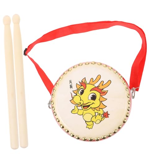 LOLIPPYY 1 Satz Trommel Aus Rindsleder Für Musikinstrumente Lernspielzeug Für Kindertrommelspielzeug Handschlaginstrument Musikalische Trommel Kleinkindertrommel PVC Rot von LOLIPPYY