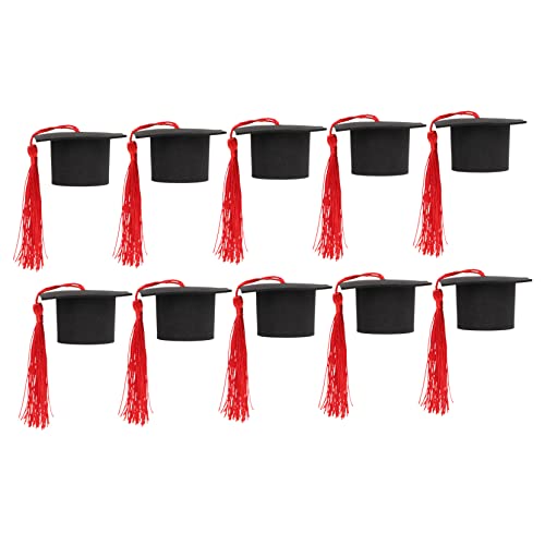 LOLIPPYY 10 Stück Abschlusskappendekorationen abschlussfeier graduation cap Abschlusskappen aus Papier Oh bastelsachen absolventenhut Abschluss-Minikappen Abschlusskappe Toper Sublimation von LOLIPPYY