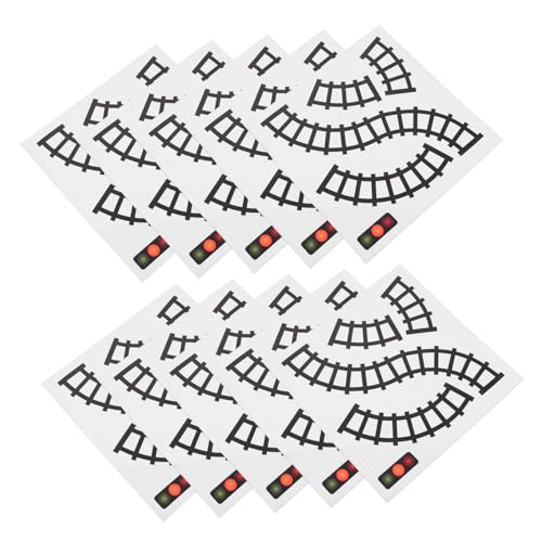 LOLIPPYY 10 Stück Aufkleber Für Verkehrszeichen Rennwagen-schienen-Klebeband Verkehrsschilder Für Zugzeichen Verkehrszeichen Spiel Auto Wandaufkleber Neuheit Floor Sticker Papier LOLIPPYY 10 Stück Aufkleber Für Verkehrszeichen Rennwagen-schienen-Klebeband Verkehrsschilder Für Zugzeichen Verkehrszeichen Spiel Auto Wandaufkleber Neuheit Floor Sticker Papier von LOLIPPYY
