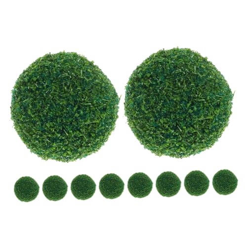 LOLIPPYY 10 Stück Künstliche Pflanzenbälle Gras für Puppenhaus Feengarten DIY Sandtisch und Mikrolandschaften Pflegeleichtes Dekorationsset von LOLIPPYY