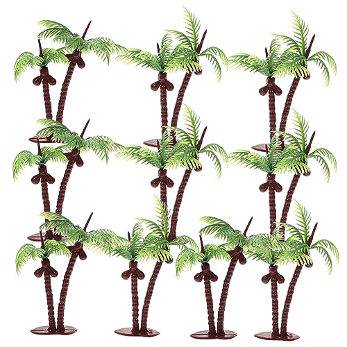 LOLIPPYY 10 Stück Teiliges Kunststoff Kokosnussbaum Modellbaum Leichte Miniatur Bäume für DIY Landschaft Sandtischdeko Architekturmodell Natürliche Mikro Szene Langlebig und Detailreich von LOLIPPYY