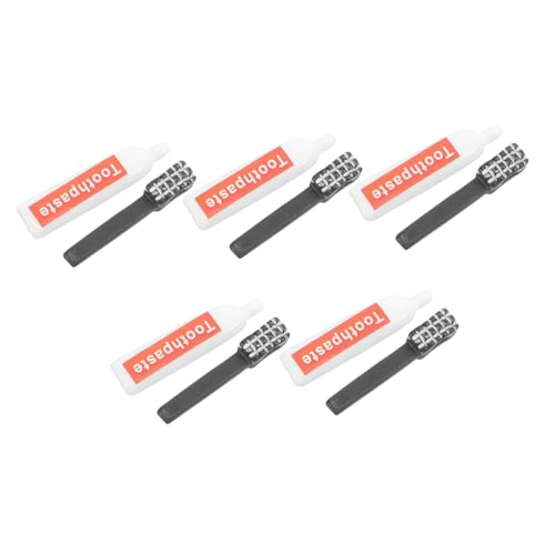 LOLIPPYY 10 Stück Teiliges Mini Harz Charms mit Zahnbürste und Zahnpasta Langlebige DIY Miniatur Hausdekoration Detailreiche Resin Accessoires für Bastelprojekte und Kreative Geschenkideen von LOLIPPYY