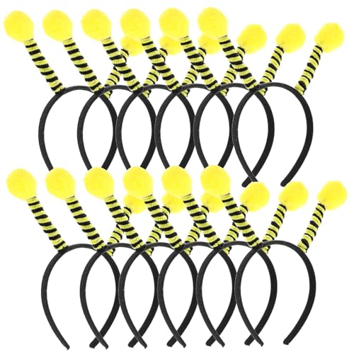 LOLIPPYY 12 Stück Teiliges Bienen Antenne Haarreif Leichtes Langlebiges Kopfschmuck Accessoire für Frauen Karneval Halloween Kostüm Party von LOLIPPYY