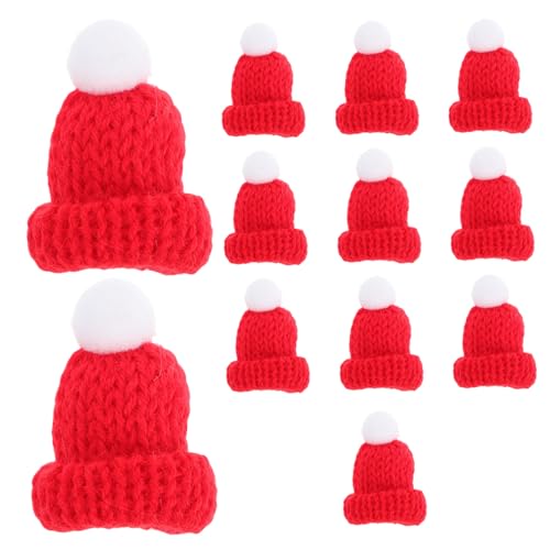 LOLIPPYY 12 Stück Teiliges Mini Weihnachtsmützen zum Basteln Gestrickt Kreative Santa Deko Rote Wollmützen für DIY Kleidung Accessoires Puppen Stifte und Flaschen Festliche Weihnachtsdeko LOLIPPYY 12 Stück Teiliges Mini Weihnachtsmützen zum Basteln Gestrickt Kreative Santa Deko Rote Wollmützen für DIY Kleidung Accessoires Puppen Stifte und Flaschen Festliche Weihnachtsdeko von LOLIPPYY