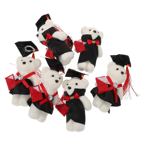 LOLIPPYY 12pcs Abschlussbär Plüschspielzeug Graduierungsparty Gunst Bärenpuppe Für Abschluss -abschluss -stofftier Mit Kappe Für Blumen von LOLIPPYY