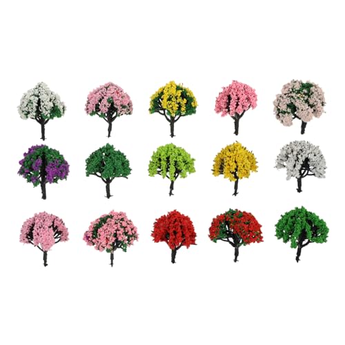 LOLIPPYY 15 Stück Teiliges Mini Baum Landschaftsmodell Hohe DIY Mikro Bäume Realistische Modellbäume für Puppenhaus Garten und Sandtisch Dekoration Flexible und Langlebige Miniaturpflanzen von LOLIPPYY