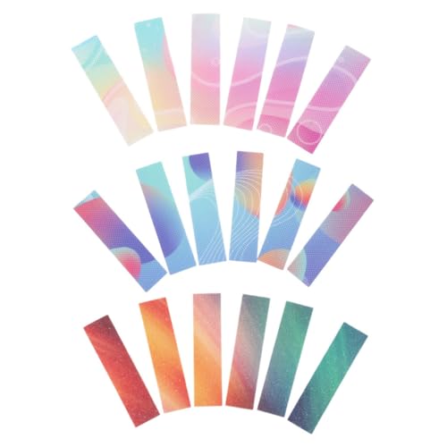 LOLIPPYY 18 Stück Teiliges Anti Stress Sensorik Sticker Haftende Beruhigungsstreifen mit Taktiler Oberfläche Vielseitig für Büro Handy und DIY Angenehmes Tastgefühl zur Angst von LOLIPPYY