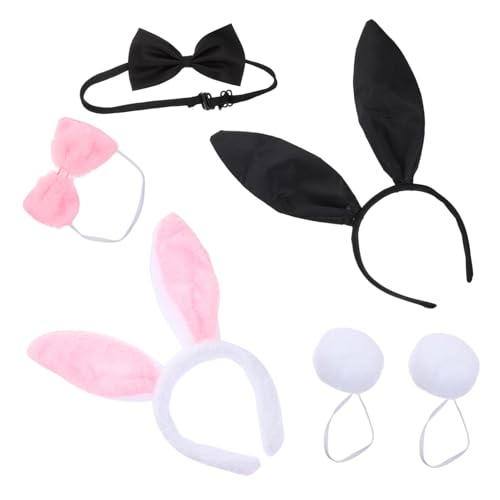 LOLIPPYY 2 Sätze Hasenohren Haarreif und Plüschschwanz Kostümset Wiederverwendbares Bunny Cosplay Zubehör für Karneval Halloween Kostümparty Geeignet für Damen und Mädchen LOLIPPYY 2 Sätze Hasenohren Haarreif und Plüschschwanz Kostümset Wiederverwendbares Bunny Cosplay Zubehör für Karneval Halloween Kostümparty Geeignet für Damen und Mädchen von LOLIPPYY