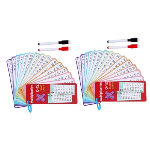 LOLIPPYY 2 Sätze Multiplikationstafel Lernkarten mit Abwischbaren Markern und Aufbewahrungsring Langlebige Beschichtete Flashcards für Kindergarten bis Grundschule Fördert Selbstständiges LOLIPPYY 2 Sätze Multiplikationstafel Lernkarten mit Abwischbaren Markern und Aufbewahrungsring Langlebige Beschichtete Flashcards für Kindergarten bis Grundschule Fördert Selbstständiges von LOLIPPYY
