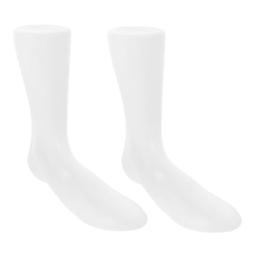 LOLIPPYY 2 Stück Fußform-Schuhspanner Mannequin-fuß Sockendisplay Fuß Schaufensterpuppe Fuß Aus Kunststoff Sockenhalter-Display Sockenform Schaufensterpuppenfüße Für Socken Plastik Weiß von LOLIPPYY