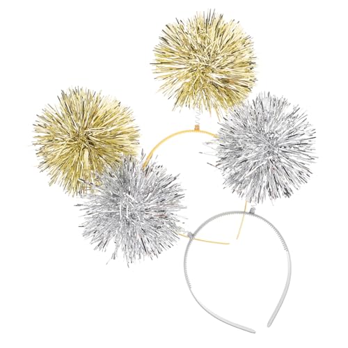 LOLIPPYY 2 Stück Glitzernde Haarreifen mit Bommel Vielseitige Kopfbedeckung für Partys und Aufführungen für Geburtstage Halloween und Kostümpartys für Alters von LOLIPPYY
