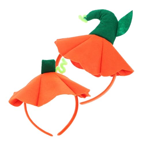 LOLIPPYY 2 Stück Halloween Kürbis Haarreif Lustige Kostüm Haarschmuck für Themenpartys Cosplay und Festlichkeiten Bequemes Tragegefühl für Unvergessliche von LOLIPPYY