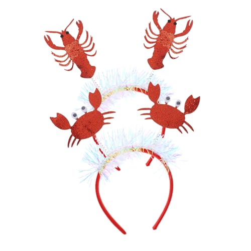 LOLIPPYY 2 Stück Life Party Haarreifen Lobster und Krabben Haarschmuck für Karneval Fasching Kostüm Erwachsene von LOLIPPYY