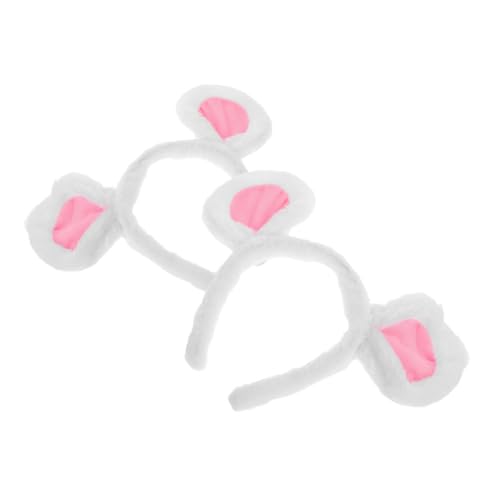 LOLIPPYY 2 Stück Plüsch Mausohren Haarreif Cartoon Mouse Headband mit Kleinem Mäusemotiv für Kostümparty Fasching Karneval Partyaccessoire für Mädchen und Erwachsene von LOLIPPYY