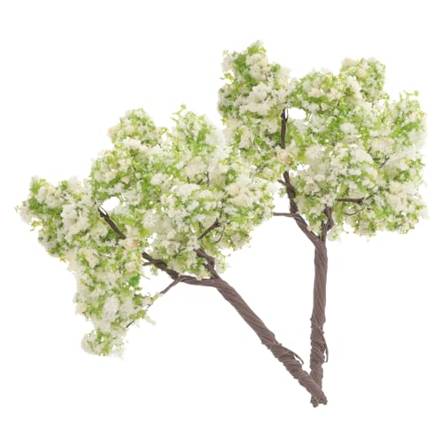LOLIPPYY 2 Stück Realistische Miniatur Baumfigur Lebensechte Baumdeko für Garten Terrasse Tisch Vielseitige Garten und Wohnraumdekoration Handgefertigte Miniaturpflanze von LOLIPPYY