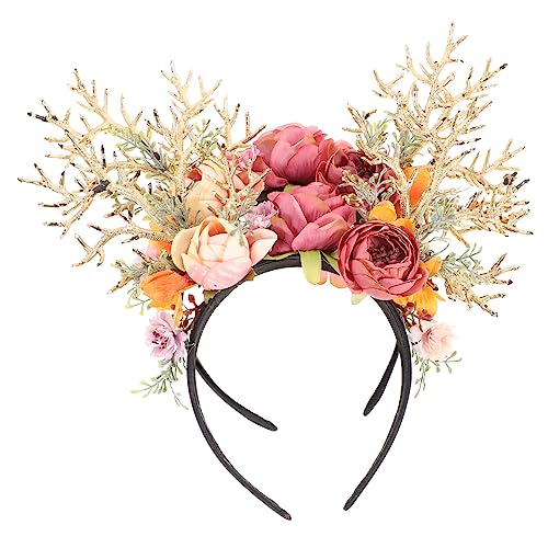 LOLIPPYY 2 Stück Rentier Geweih Haarreif für Weihnachten Dekorative Haarschmuck für Damen Leicht und Bequem für Cosplay und Festlichkeiten Perfektes Accessoire für Partys von LOLIPPYY