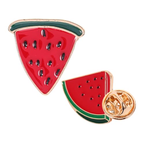 LOLIPPYY 2 Stück Wassermelonenbrosche Lustige Stifte Wassermelonen-pin-abzeichen Rucksack-stifte Brosche Mit Wassermelone Broschennadel Sommer Broschen Bekleidungsnadel Stellnadel Legierung von LOLIPPYY