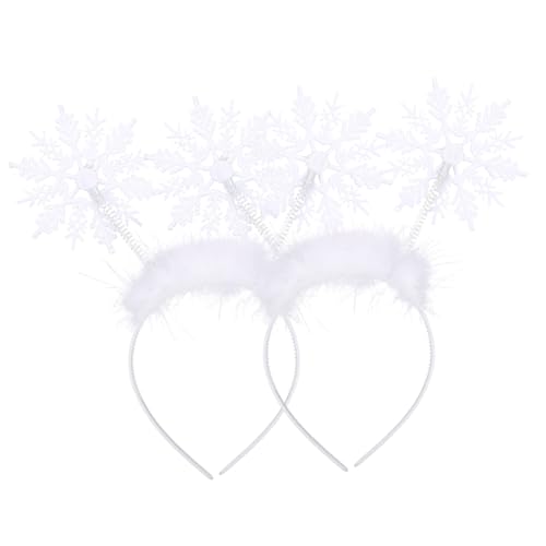 LOLIPPYY 2 Stück Weihnachtlicher Haarreif mit Schneeflocken Weiß Stylischer Haarschmuck für Party Cosplay und Festtagsdeko Eleganter Kopfschmuck für Weihnachten Hochzeiten und Fotosessions LOLIPPYY 2 Stück Weihnachtlicher Haarreif mit Schneeflocken Weiß Stylischer Haarschmuck für Party Cosplay und Festtagsdeko Eleganter Kopfschmuck für Weihnachten Hochzeiten und Fotosessions von LOLIPPYY