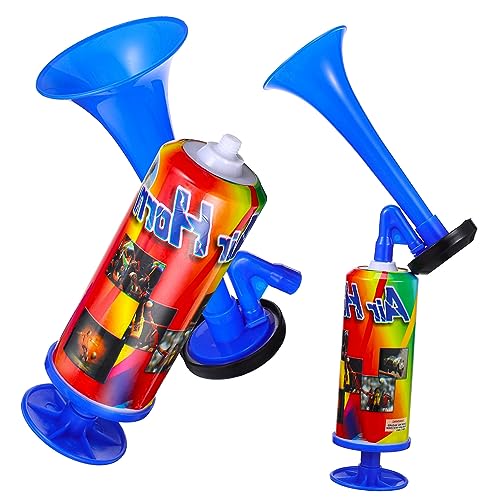 LOLIPPYY 2 Stück jubelndes Horn Sportveranstaltung Streich Bootfahren Hörner für Party Cheer Air Horn Handlufthorn lautes Lufthorn Handgehaltene Lufthupe Umweltfreundliches Kunststoff-PP von LOLIPPYY
