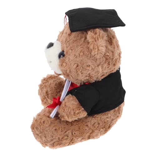 LOLIPPYY 2025 Abschlussbärenpuppe Blume Party-andenken Abschlussfeier Anordnung Partygeschenk Kernstück Ausgestopfter Abschlussbär Charme Sammlerstück Tragen Mini Rot Plüsch von LOLIPPYY
