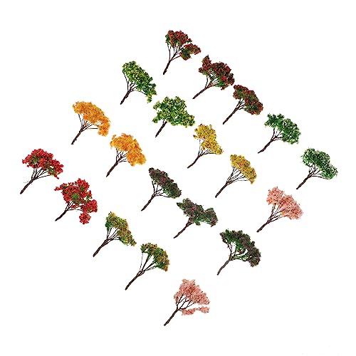 LOLIPPYY 20Stücke Modellbäume Kunststoff Realistische Miniaturpflanzen für DIY Details für Garten und Bürodekoration von LOLIPPYY