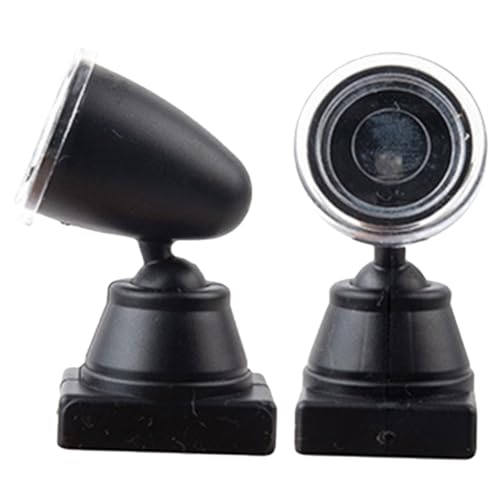 LOLIPPYY 2Stücke Mini Modell für Modelleisenbahnen Sandtisch Reflektorlampe für Realistische Szenen Handwerkskunst von LOLIPPYY