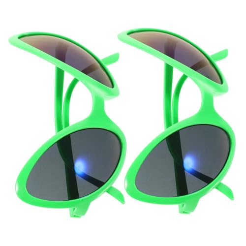 LOLIPPYY 2stücke Alien Sonnenbrillen Lustige Cosplay Brille Für Halloween Mottopartys Und Fotoshootings Bunte Auffällige Requisiten Für Unvergessliche Erinnerungen von LOLIPPYY