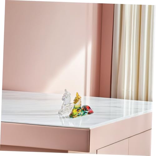 LOLIPPYY 2stücke Kristall-tierornament Geschnitzte Kristallfiguren-Dekoration Für Inneneinrichtung Kristallskulptur Einhornschmuck Tierfigurine Zum Verschenken Statue Für Schreibtisch von LOLIPPYY
