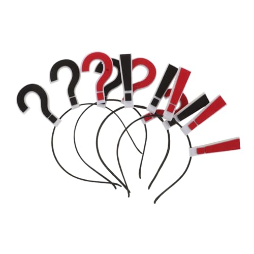 LOLIPPYY 4 Stück Fragezeichen Stirnband Teiliges Auffälliges Bequemes Stoffhaarband für Party Cosplay Halloween Modisches Dekoratives Kopfband für Damen und Herren von LOLIPPYY