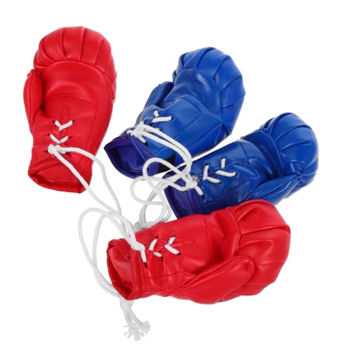 LOLIPPYY 4 Stück Mini Boxhandschuhe Anhänger für Autospiegel Große Realistische und für Boxfans Heimdekoration von LOLIPPYY