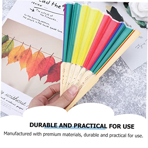 LOLIPPYY 4 Stück Teiliges Fächer Faltfächer Regenbogenmuster Retro Design für Fotorequisiten Handgefertigt Kühlend und Dekorativ LOLIPPYY 4 Stück Teiliges Fächer Faltfächer Regenbogenmuster Retro Design für Fotorequisiten Handgefertigt Kühlend und Dekorativ von LOLIPPYY