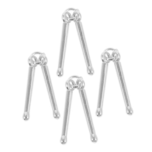 LOLIPPYY 4 Stück Trommelstock-Anhänger Schlagzeuger Halskette Musik bezaubert Anhänger für Musikinstrumente Musiknote Charme Musik Perlen Musiknoten-Schmuck Zinklegierung Silver LOLIPPYY 4 Stück Trommelstock-Anhänger Schlagzeuger Halskette Musik bezaubert Anhänger für Musikinstrumente Musiknote Charme Musik Perlen Musiknoten-Schmuck Zinklegierung Silver von LOLIPPYY