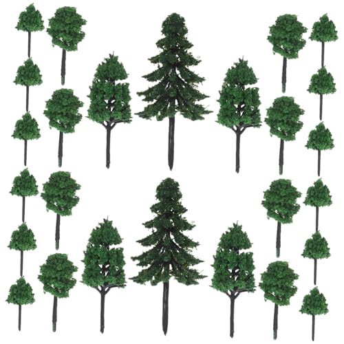 LOLIPPYY 40 Stück Teiliges Modellbäume Stabilem Kunststoff Realistische Miniatur Bäume für Diorama Vielseitige Farben und Typen Einfache Anwendung für Modellbau Landschaften und Sandtische von LOLIPPYY