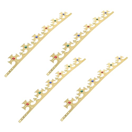 LOLIPPYY 4Stücke Goldene Geburtstagskrone für Königliche Krone Kostümaccessoires für Partys Feste und Bühnenaufführungen Kleine und Prinzessinnen von LOLIPPYY