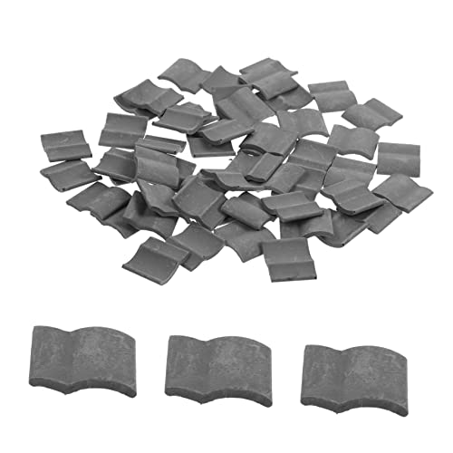 LOLIPPYY 50 Stück Mini-Steine Micro Bricks Modellbau dachschindeln Modellbau Dachziegel Miniatur gefälschter Ziegelstein Dachziegel selber Machen für DIY Layout dachziegel dekore Ton von LOLIPPYY