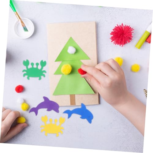 LOLIPPYY 500 Stück Bunte Eva Schaumstoff Meerestiere Sticker Selbstklebend Weiche Bastelmaterialien Sicher für DIY Scrapbooking Klassenraum und Wanddekoration Meeresleben Formen für von LOLIPPYY